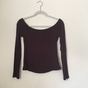 Forever 21 Off the Shoulder Long Sleeve Top